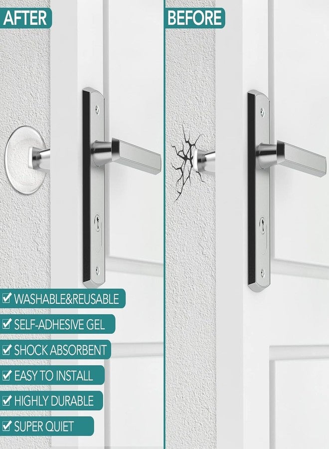 LeafLoom Door Stoppers Wall Protector 6Pcs | Self Adhesive Door Knob Protectors | Rubber Stoppers for Damage & Noise | Durable, Shock Absorbent & Discreet - Image 4